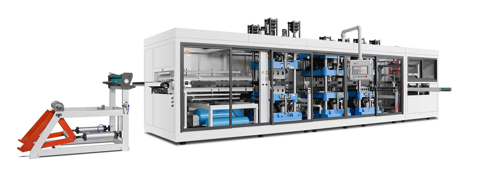 Ko'p stantsiyali avtomatik plastik termoformlash mashinasi Ko'p stantsiyali avtomatik plastik termoformlash mashinasi